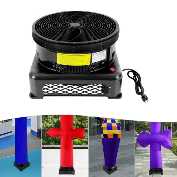 Air Blower 550W Inflatable Air Blower Commercial Air Blower 110V Electric Air Pump Fan Powerful 17.7" Diameter Air Blower for Inflatables Tube Waving Man Sky and Fly Guy (550w)
