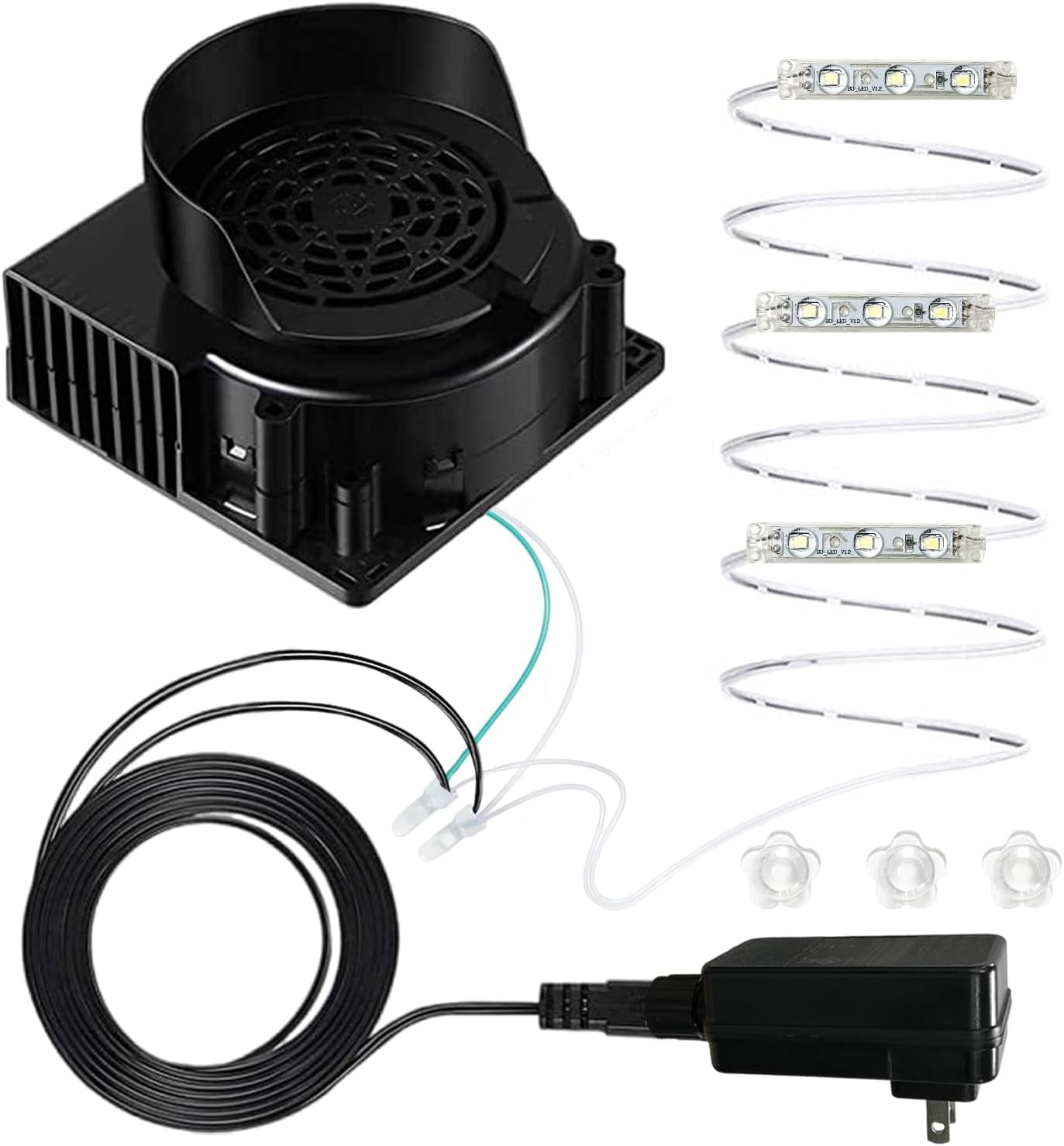 Air Blower for Inflatables, 12V 1.2A Inflatable Fan Replacement with 3