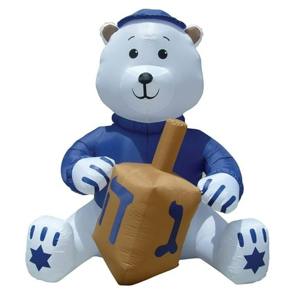 Air Blown Inflatable 11' Hanukkah Bear Holding Dreidel Yard Decoration