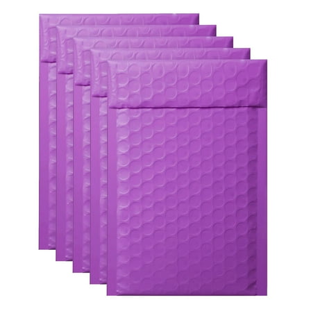 Office Supplies Air Bubble Gift Envelopes Lined With Mylar Express Mailer Self-Seal 5Pcs,Purple Tool Office&Craft&Stationery
