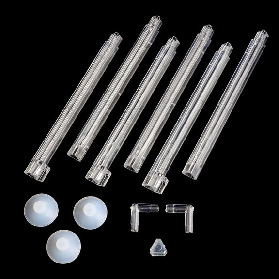 Air Bubble Wall Oxygen Diffusing Plastic Bar 6 Pieces 4 Inches Clear Tubes for Aquarium Hydroponics Fish for Tank