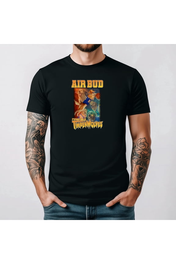 Air Bud Funny Retro 90s Basketball Dog Movie Fan T-shirt up to size 5XL.