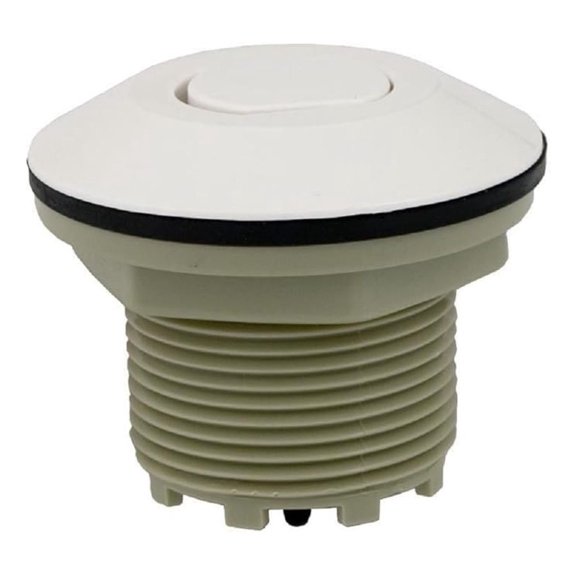 Air Button Flush Mount - White, 1.5" High x 2.62" Faceplate - Presair Trol B225-WF - Durable Plastic Air Switch for Waste Disposals & Appliances