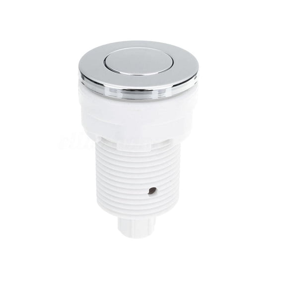 Air Button Switch Pneumatic Multipurpose Home sy Install Massage Bathtub Stainless Steel Push Button Garbage Disposal Spa On Off(1.1inchWhite)