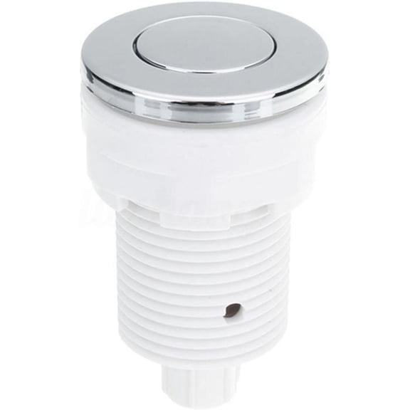 Air Button Switch, Pneumatic Multipurpose Home sy Install Tub Spa Massage Bath Garbage Disposal Air Push Button Garbage Disposal Sink Top Spa On Off for Kitchen Home(COLOR:White 28mm)