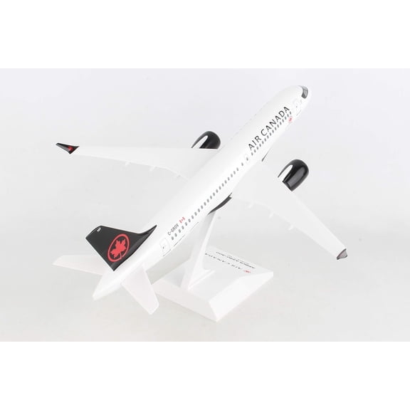 Air Canada Airbus A220-300 1/100 Scale Model Officially Licensed Snap-Fit Collectible with Display Stand for Ages 14+