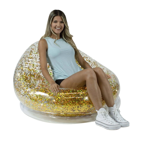 BloChair Inflatable Chair Gold Glitter AirCandy
