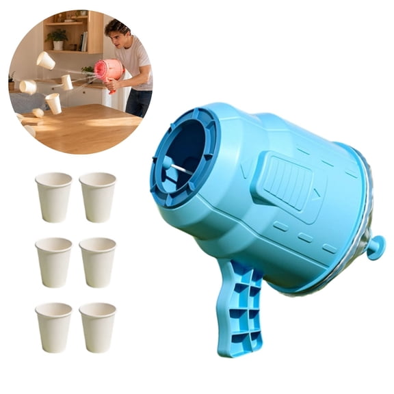 Air Cannon Handheld Bullseye Air Blaster Toy for Adults | Single Shot Air Vortex Cannon Toys, Air Shooter Blowing Toy,Blue
