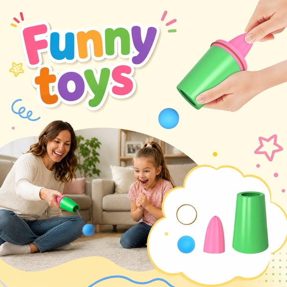 Air Cannon Toy, Fun Interactive Air Blaster Game Toy, Ideal for Adult Party Games Backyard Activities Family Gathering Target Practice (Air CannonA)