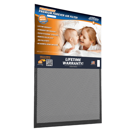 Air-Care 14x25 Electrostatic Flexible Permanent Washable HVAC Furnace Filter, MERV 8