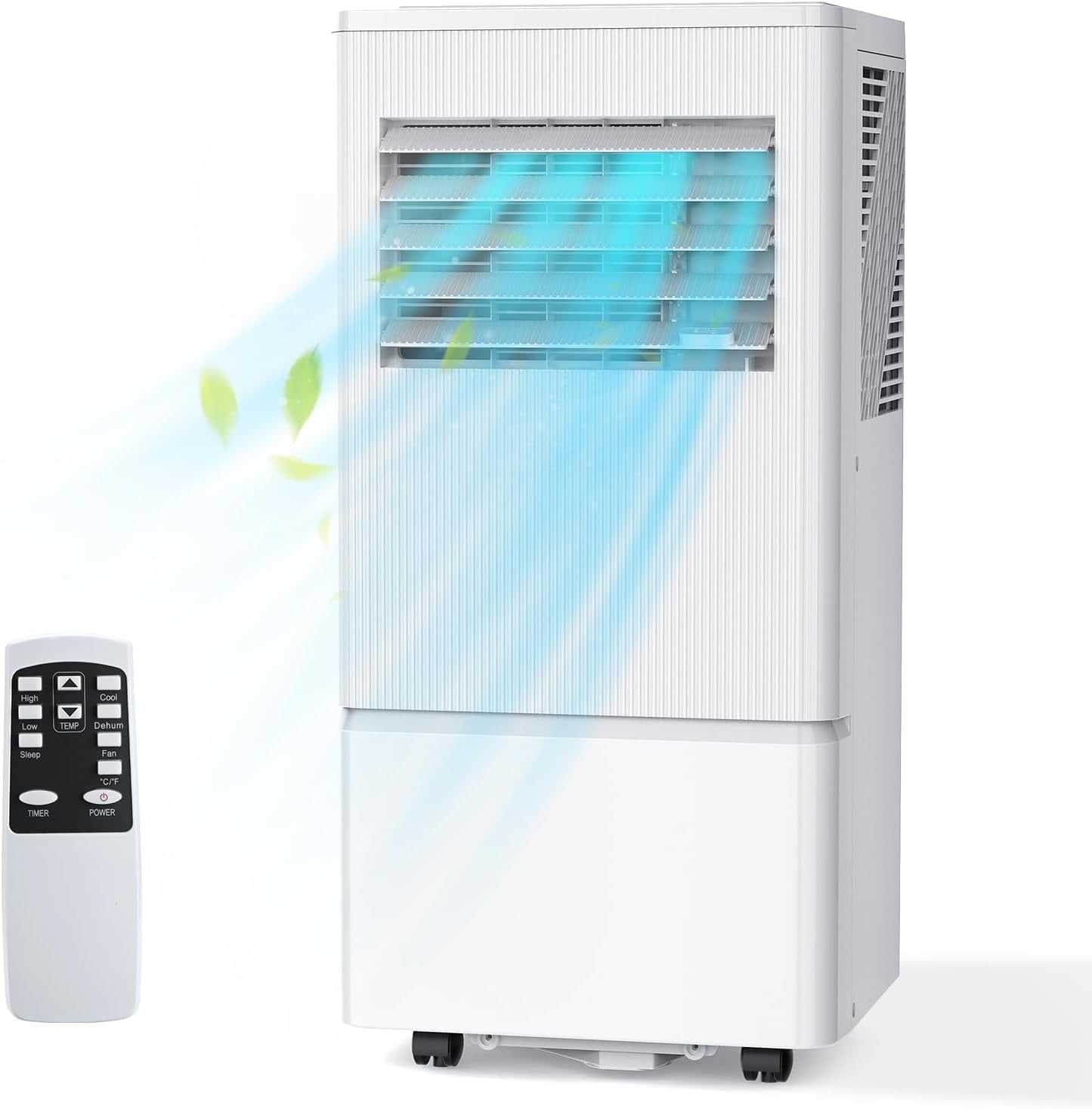 Air Choice 10000 BTU Portable Air Conditioner for Room Up to 450 Sq.Ft, Remote Control, 24H Timer, Air Cooling Unit 3-in-1 as Cooler Dehumidifier Fan, Window Kit Included