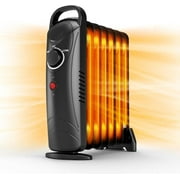 Air Choice Electric Mini 700W Oil Filled Radiator Heater with Adjustable Thermostat Up 120 Sq.Ft, Automatic Power-off for Indoor use