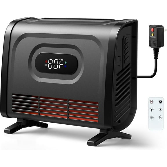 Air Choice Electric Wall Heater, 1500W Infrared Space Heater with Remote and ALCI Plug, Adjustable Thermostat, 12H Timer, 3 Modes, Child Lock, Floor or Wall Mounted Heater for Indoor Use, Bathroom