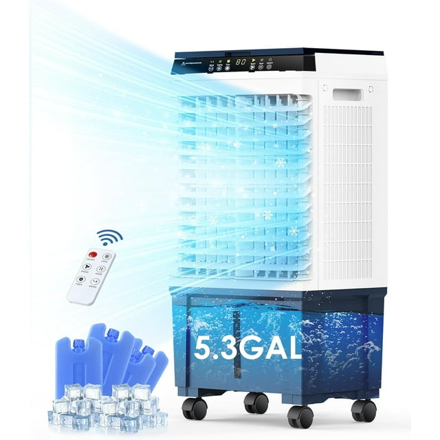 Air Choice Swamp Cooler, 1800 CFM Evaporative Air Cooler with 5.3 Gal