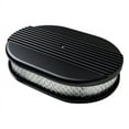 thumbnail image 1 of BILLET SPECIALTIES BLK15630 Air Cleaner Small Oval Ribbed Black, 1 of 1
