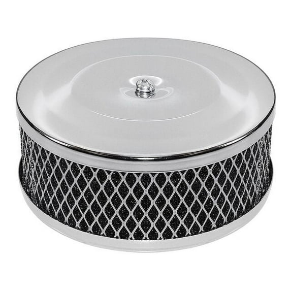 Air Cleaner Assembly with Foam Filter - Chrome - Compatible with 1971 - 1979 Volkswagen Super Beetle 1.6L H4 1972 1973 1974 1975 1976 1977 1978