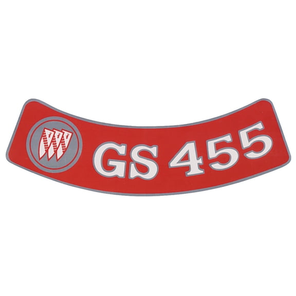 Air Cleaner Decal GS 455 1970-1974 Buick Skylark Riviera LeSabre Wildcat Regal