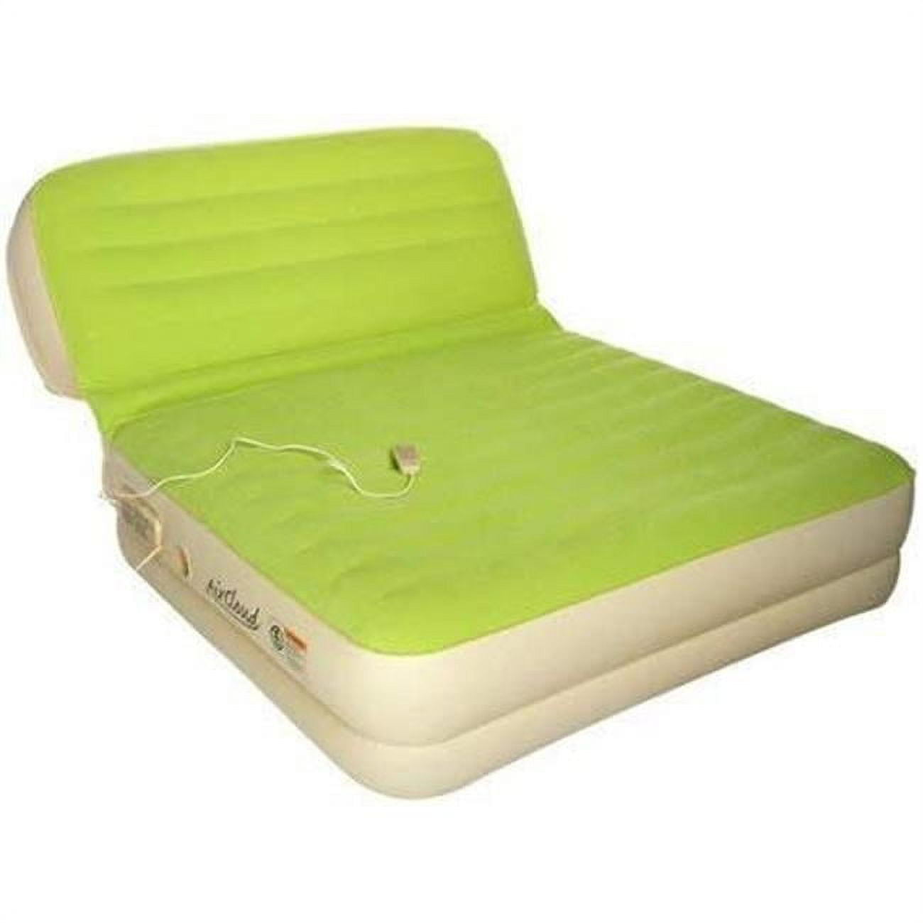 Air Cloud Queen Size Incline Back Green Air Mattress