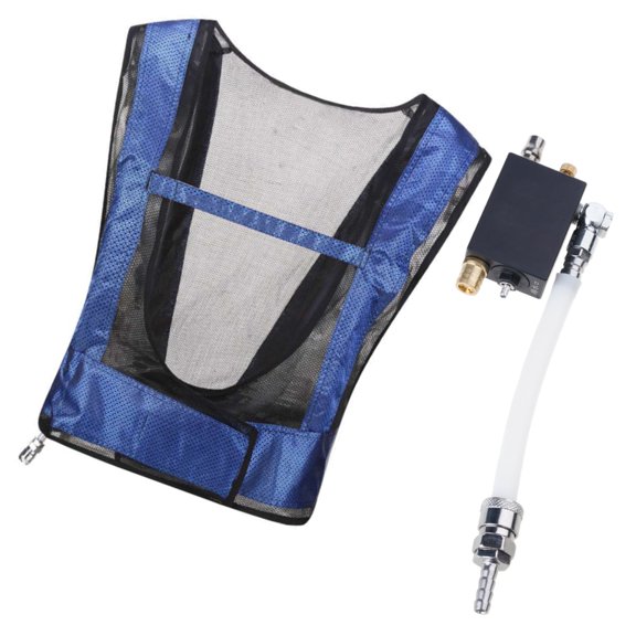 Air Compression Cooled Vest Adjustable Air Cooling Waistcoat Breathable Cooling Vest for Construction Worker Welder