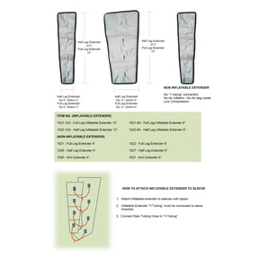 Air Compression Garment Extender (Arm Non Inflatable 4" Extender)