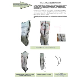 Air Compression Garment Extender (Full Leg 12" Inflatable Extender) Single