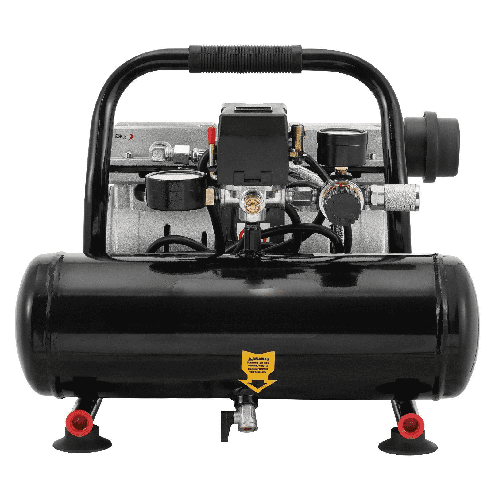 Air Compressor, 1 Gallon 90PSI Portable Oil-Free Compressor, Compact Horizontal Electric Air Compressor for Nailing, Painting, Tire Inflation, 120V