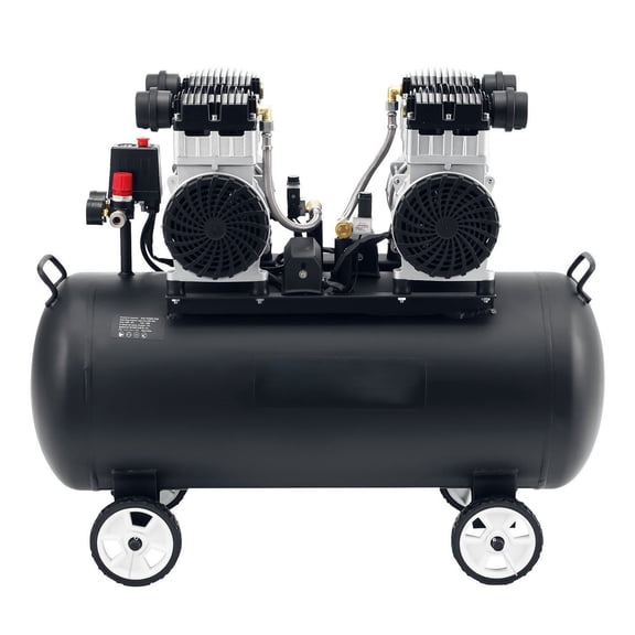 Air Compressor 20 Gallon 90 PSI, Portable Oil Free Compressor - 4HP Horizontal Compressor for Nailing, Painting, Tire Inflation & Auto Repair