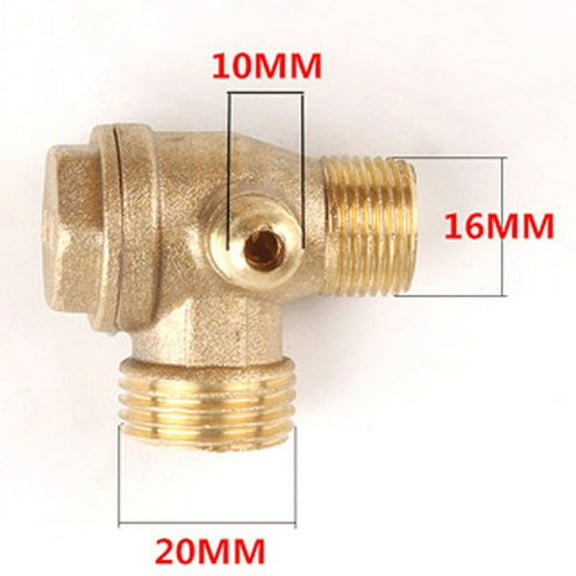 Air Compressor 3-Port Brass Threaded CheFor CK Valve Connector Tool 10*16*20
