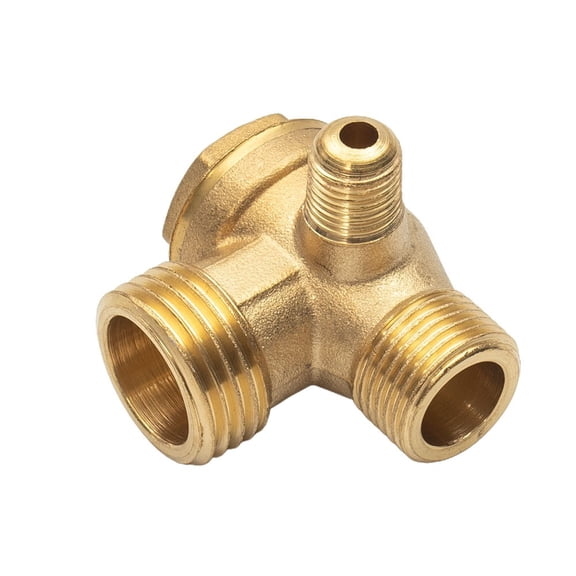 Air Compressor 3-Port Brass Threaded Check Valve Connector Tool 10*16*20