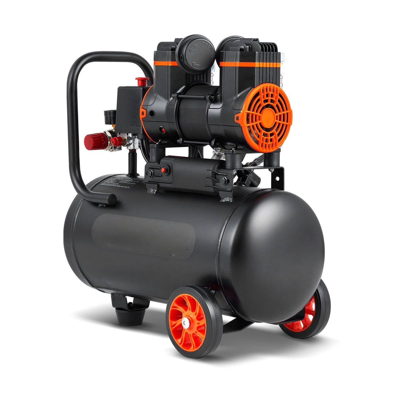 Air Compressor 4.8 Gallon 900W Oil-Free Quiet - 2.2 CFM@90PSI - for Nail Gun, Tire Inflation, Spray Painting & Auto Repair
