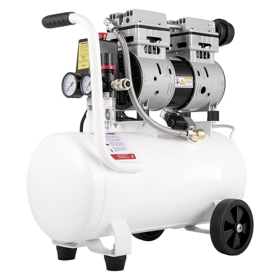 Air Compressor 6.6 Gallon Portable, 1 HP Oil-Free 115 PSI Pancake Compressor, Ultra Quiet 750W Steel Tank for Tire Inflation & Home Repair