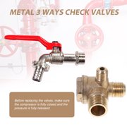 Brass 3-Port Check Valves for Air , Air Compressor Replacement Part, Air