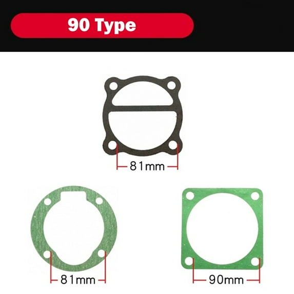 Air Compressor Cylinder Head Base Valve Plate Gaskets Washers Blue+Grey 90 Type