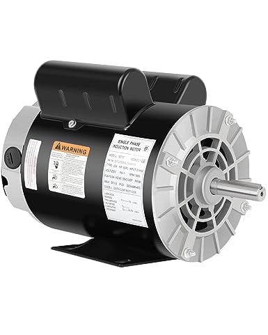 Air Compressor Electric Motor, 5SPL HP 3450 RPM, 230V Single Phase, 56 ...