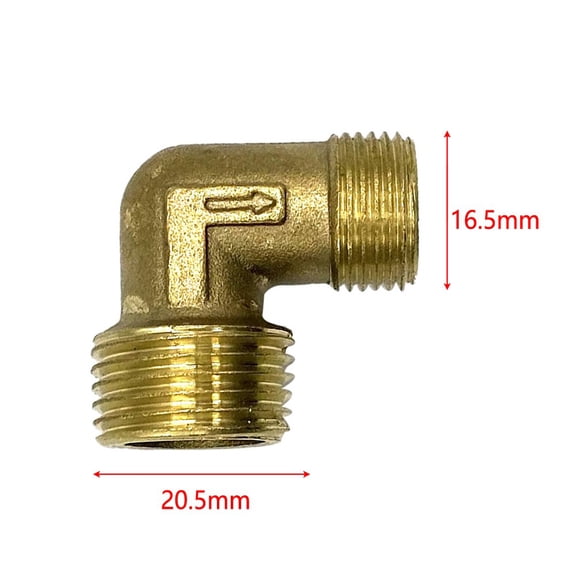 Air Compressor Fittings Brass 20.5*16.5mm Male Thread Check Valve Elbow Coupler