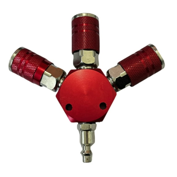 Air Compressor Manifold Fitting 3 Way Manifold Quick Connectors Multipurpose Industrial Type Air Plugs Replacement