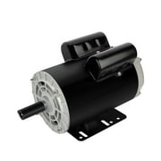 Air Compressor Motor 5HP Single Phase Electric Motor 3450RPM 208V-230V 7/8Shaft Diameter, CCW 56HZ Frame, 2Pole
