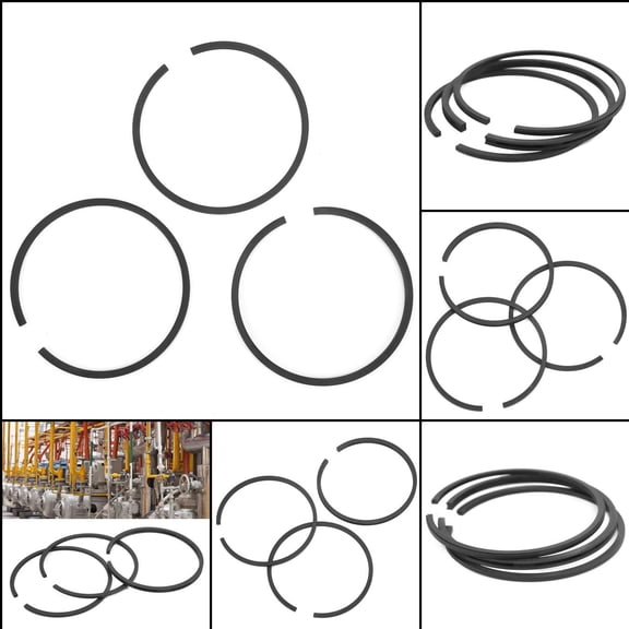 Air Compressor Piston Rings, 70mm Cylinder, Fits 0.67/1.13 7.5KW Motors, 3,Piece Kit