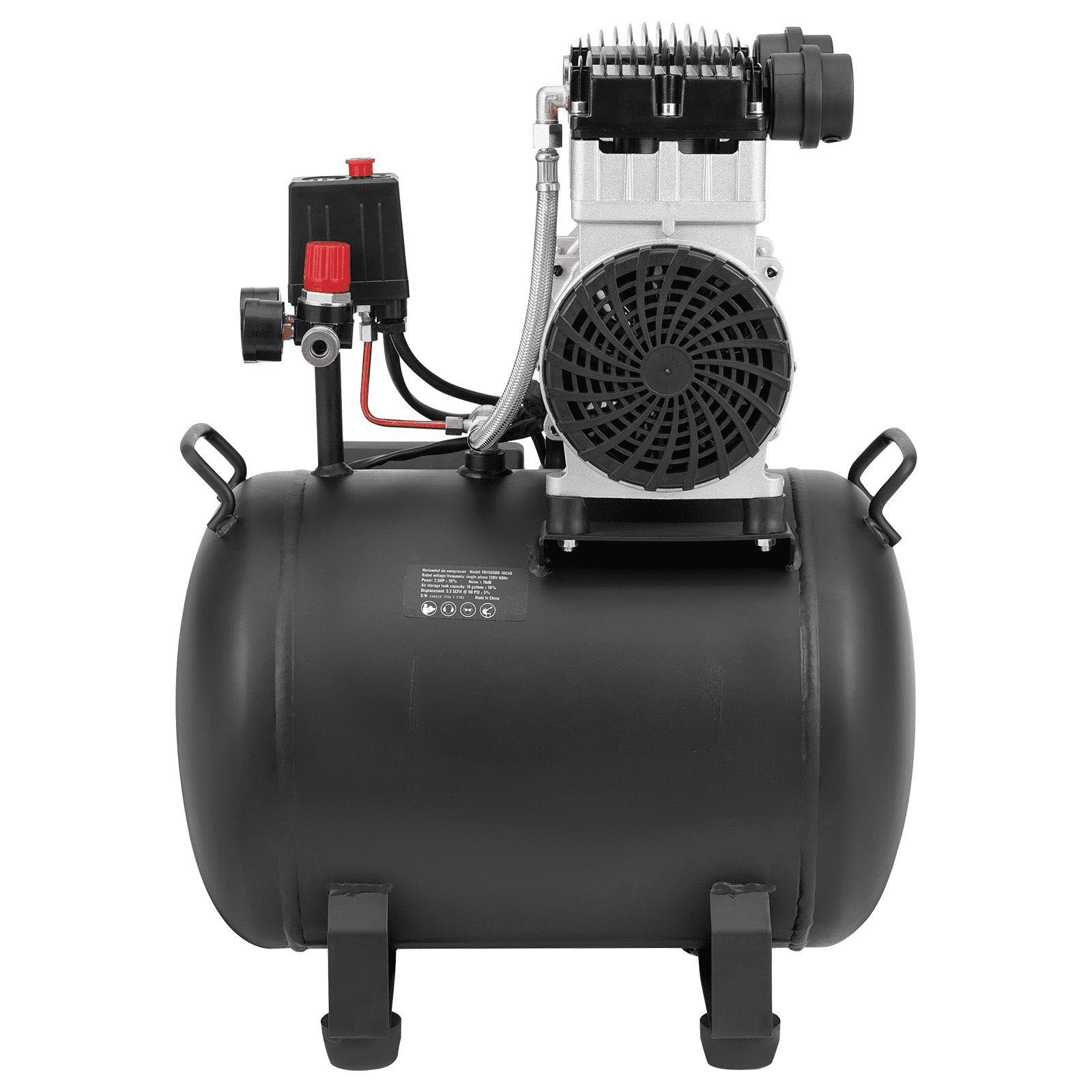 Air Compressor 10 Gallon 90 PSI, Portable Oil Free Compressor