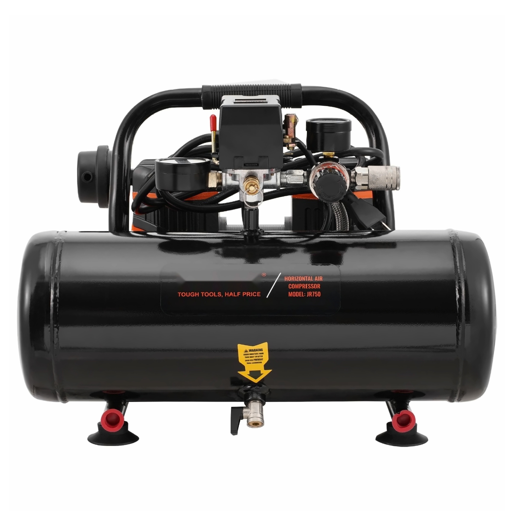 Air Compressor Portable Oil Free, 2 Gallon 8 Bar - Compact Electric Compressor for Nailing, Painting, Tire Inflation