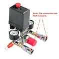 thumbnail image 1 of Air Compressor Pressure Check Gauge Air Valve Manifold Oil-Free Silent Air Compressor Adjustable Outlet Valve 175Psi, 1 of 5