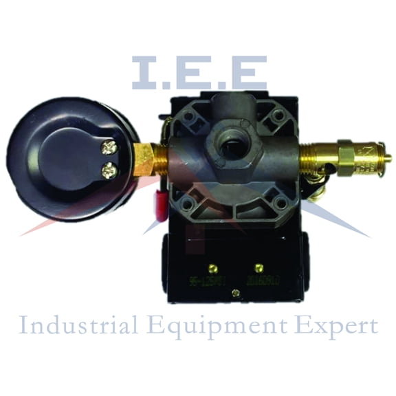 Air Compressor Pressure Control Switch 4 Port 145-175 PSI w/ Gauge pop off valve
