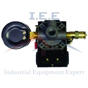 Air Compressor Pressure Control Switch 4 Port 145-175 PSI w/ Gauge pop off valve