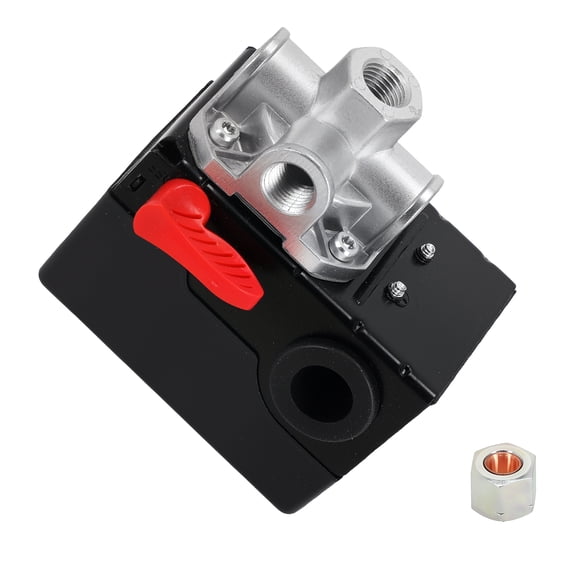 Air Compressor Pressure Control Switch 95-125 PSI, 1/4" Female NPT, D26612 Z-D26612 Replacement, Steel and Copper Construction for Air System Pressure Regulation and Control