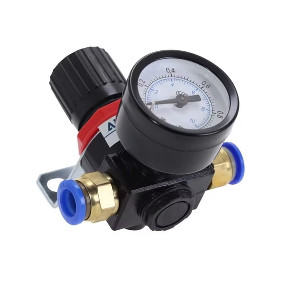 Air Compressor Pressure Regulator Reducing Valves Adjustable Range 0.1-1Mpa with 8mm Connector for Pneumatic Equipment