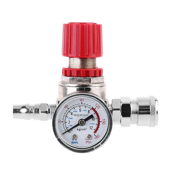 Air Compressor Pressure Regulator with Dial Gauge 0-180 Air Gauge 0-12Bar Stainless Steel Pressure Gauge Durable