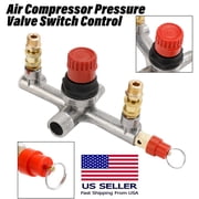 Air Compressor Pressure Valve Switch Control Manifold Regulator Gauges Tool US