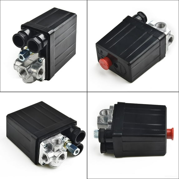 Air Compressor Pump Pressure Switch Vertical Four-way Control Valve Replacement