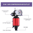 Air Compressor Regulator Oil Moisture Separator Clean, 1/4Inch NPT