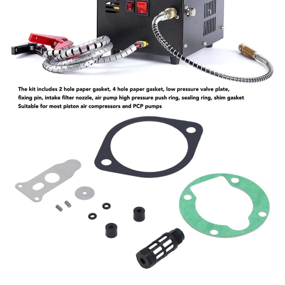 Air Compressor Repair Kit, 2 4 Hole Gaskets, Valve Seals, 30MPa Rated